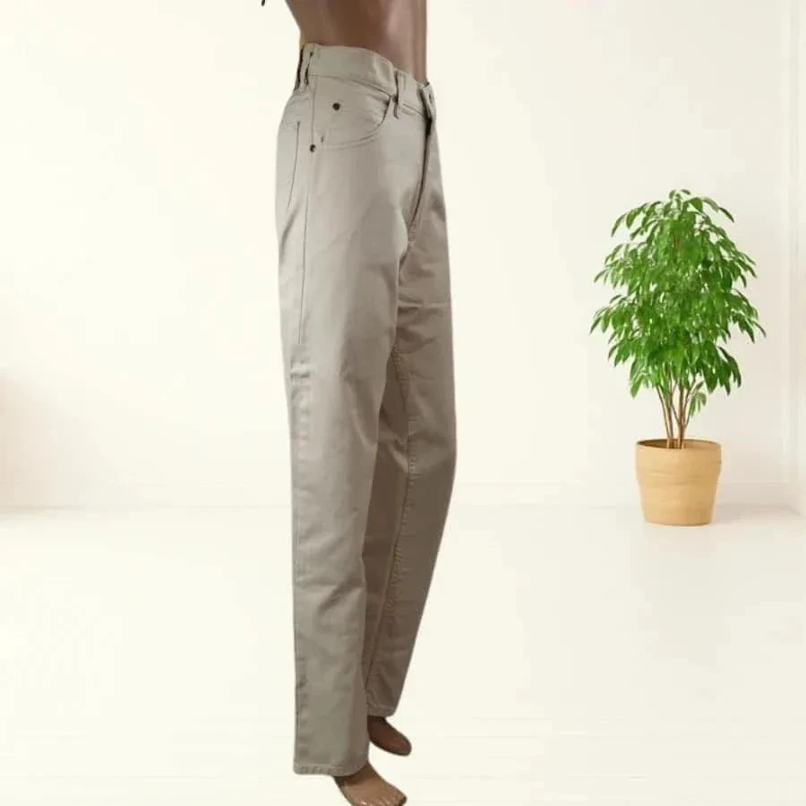 Jeans vintage y2k LEE - corte reto - cintura alta - 100% algodão - creme - novo T36 – photo 6